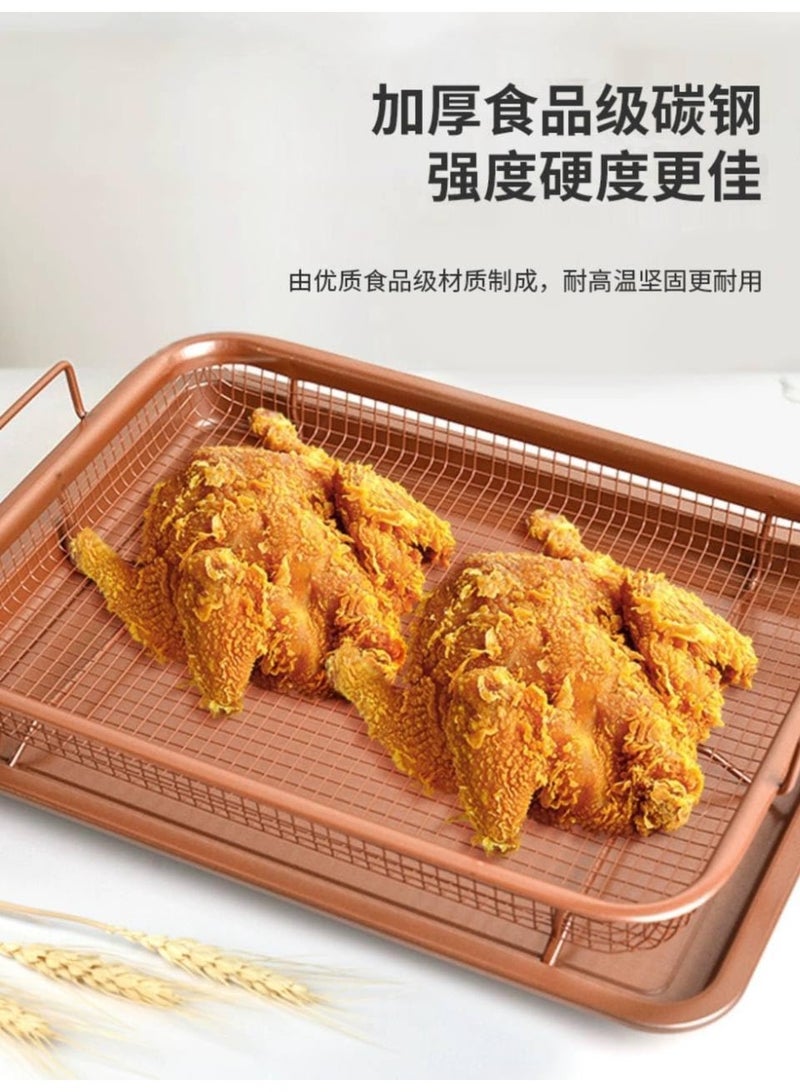 صينية تحمير مستطيلة مع مصفاة – لتحمير الخضار واللحوم بطريقة عملية وصحية - Image 3